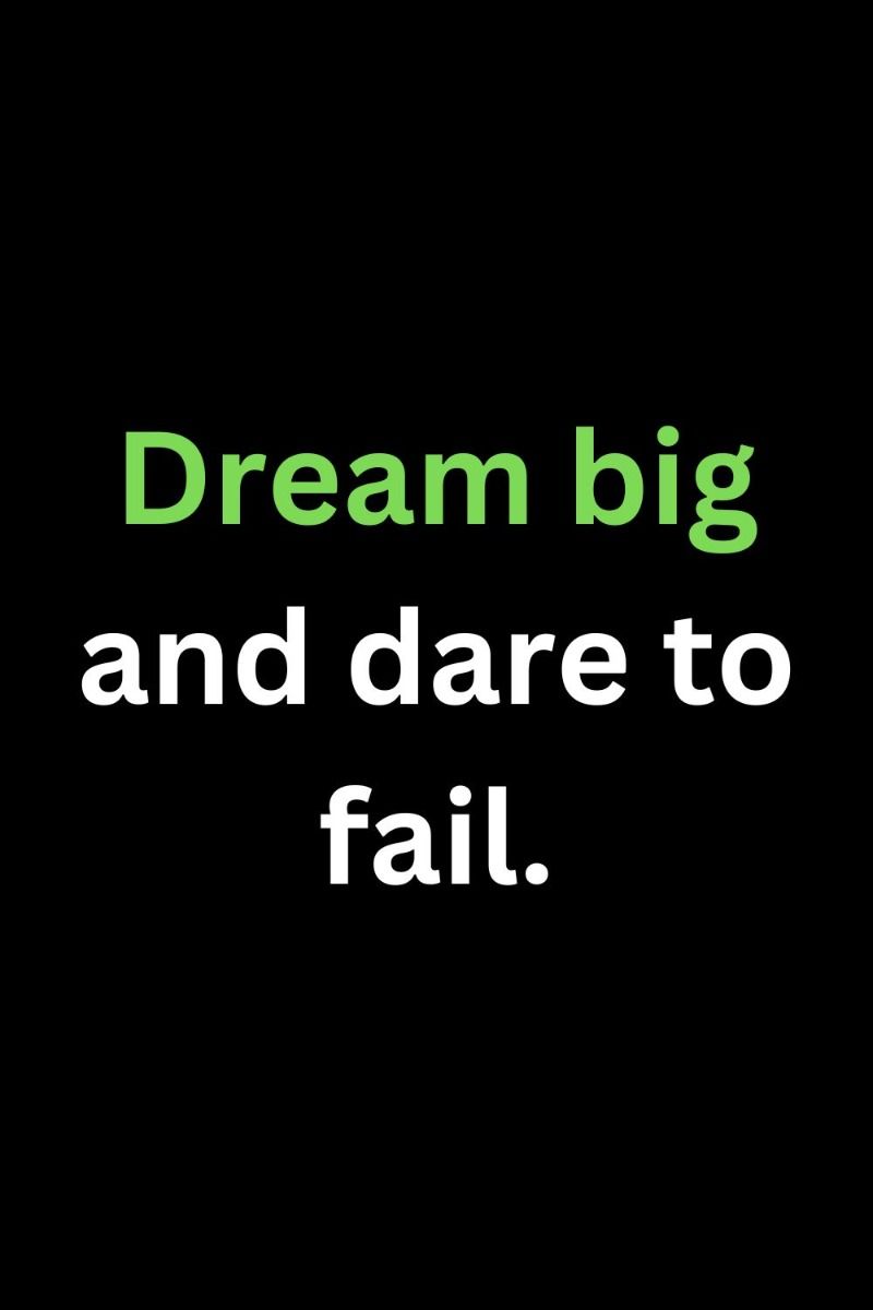 Dream Big and Dare To Fail