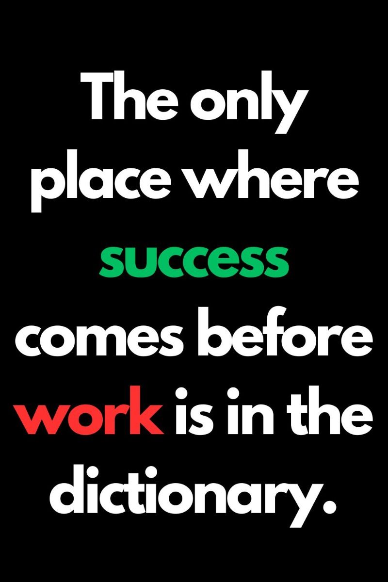 Work To Be Successful