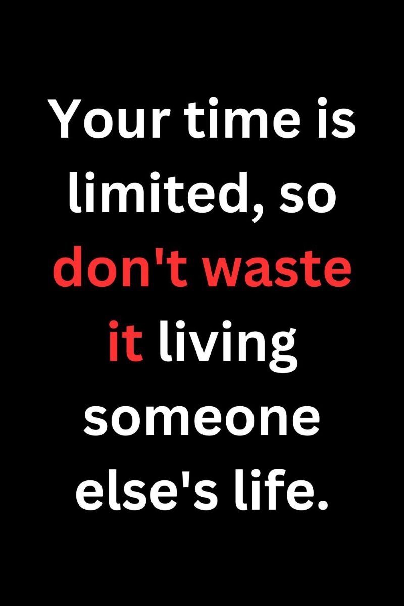 Don’t Waste Your Time Motivation Quote