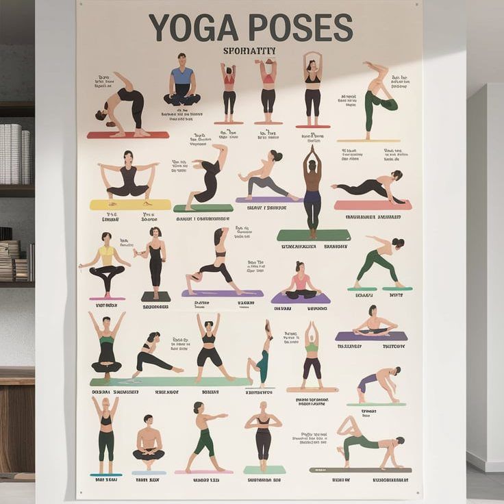 🌿✨ Transform Your Yoga Practice with the SPORTAXIS Yoga Poses Poster! 🧘…